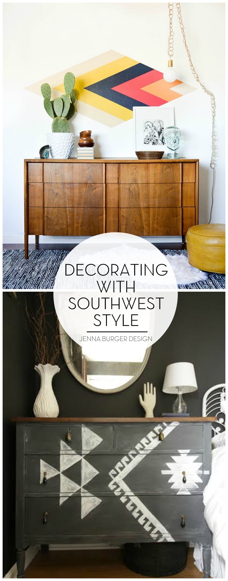 Decorating with Southwest Style Decor! Round up post on www.JennaBurger.com