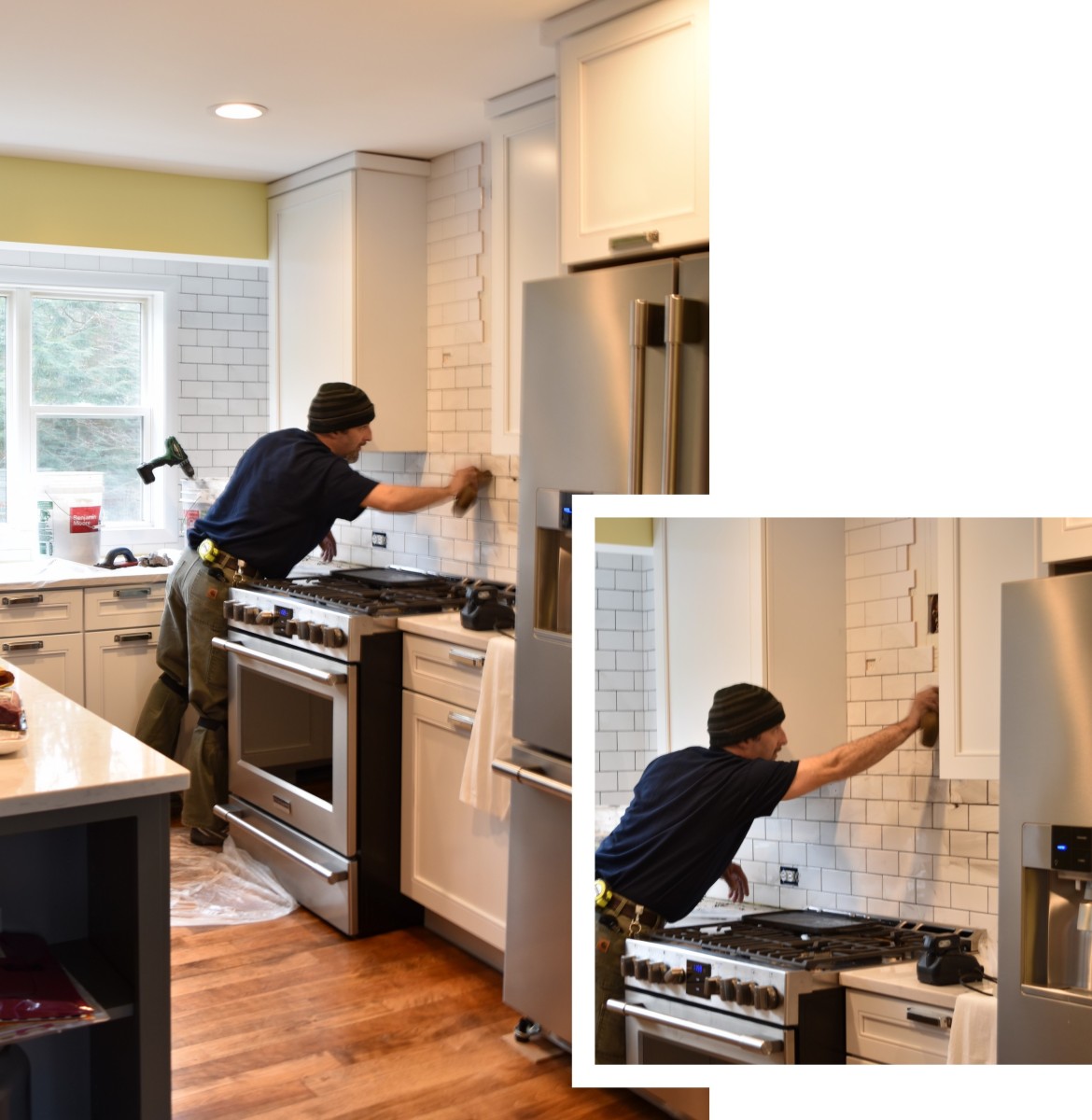 How do you choose the perfect kitchen tile backsplash? There are so many decisions. These are 12 ideal options for the kitchen backsplash and ONE is what I chose for my kitchen renovation. Click over to check them out + follow along on how I installed the tile > www.JennaBurger.com