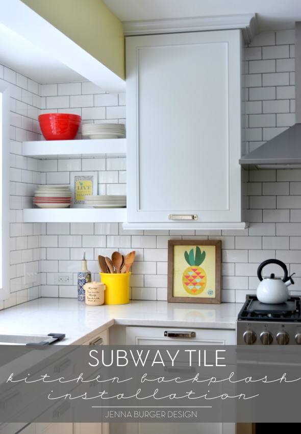 Subway Tile: There are many styles + colors. How do you choose the right subway tile for the project? Here are some tips that will help with the process + check out the before and after of the tile installation of our kitchen remodel.