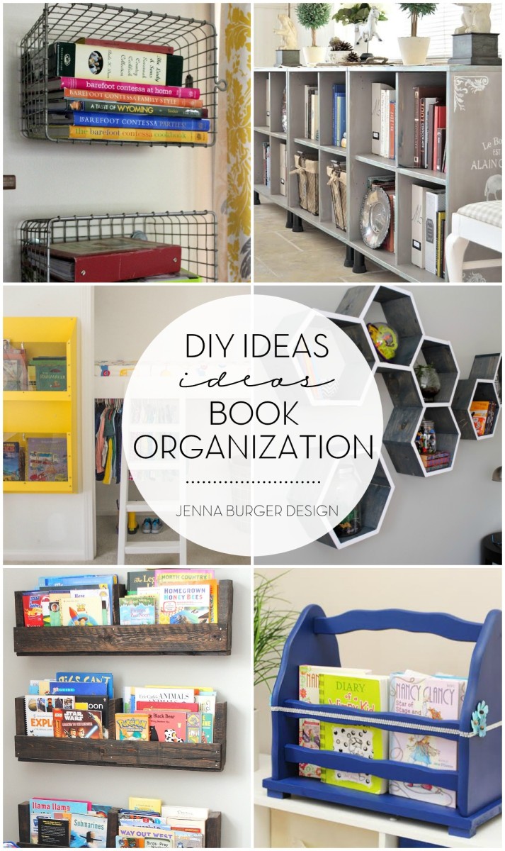 5 DIY Ideas for Book Organization! Ditch the idea that books are only for the bookcase. Organizing + displaying books can be fun and functional with unique do-it-yourself creations to hold beloved tall tales and display the kids' favorites.