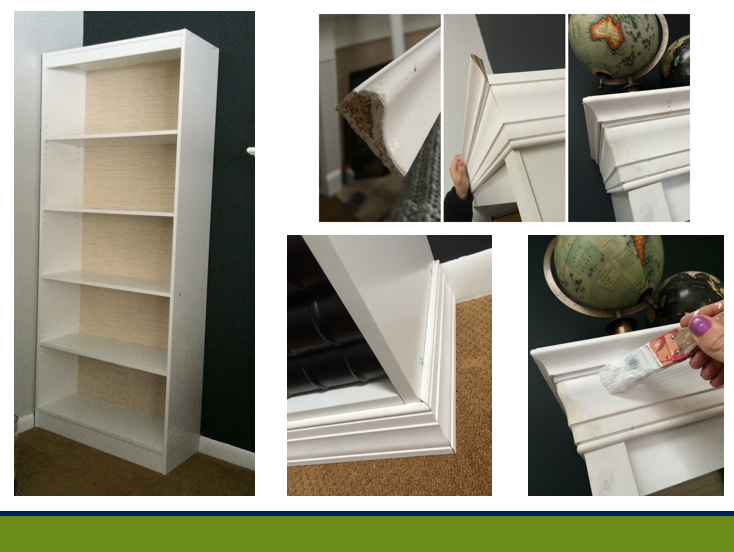Steps for DIY built-in laminate bookcases getting the high-end look for less