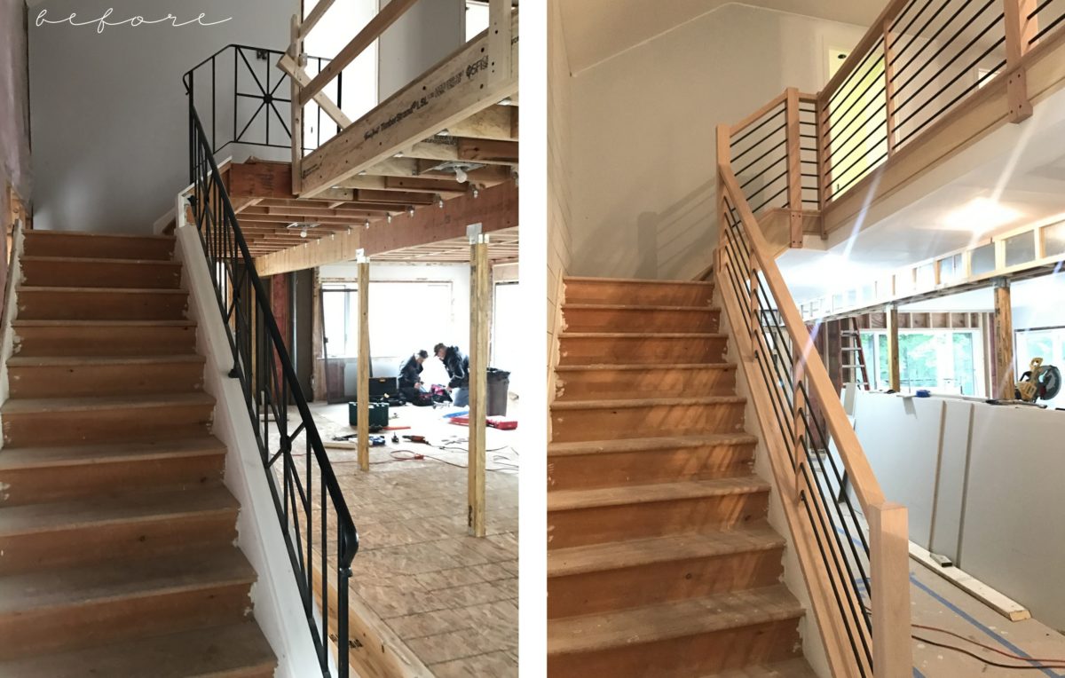 New stair during construction